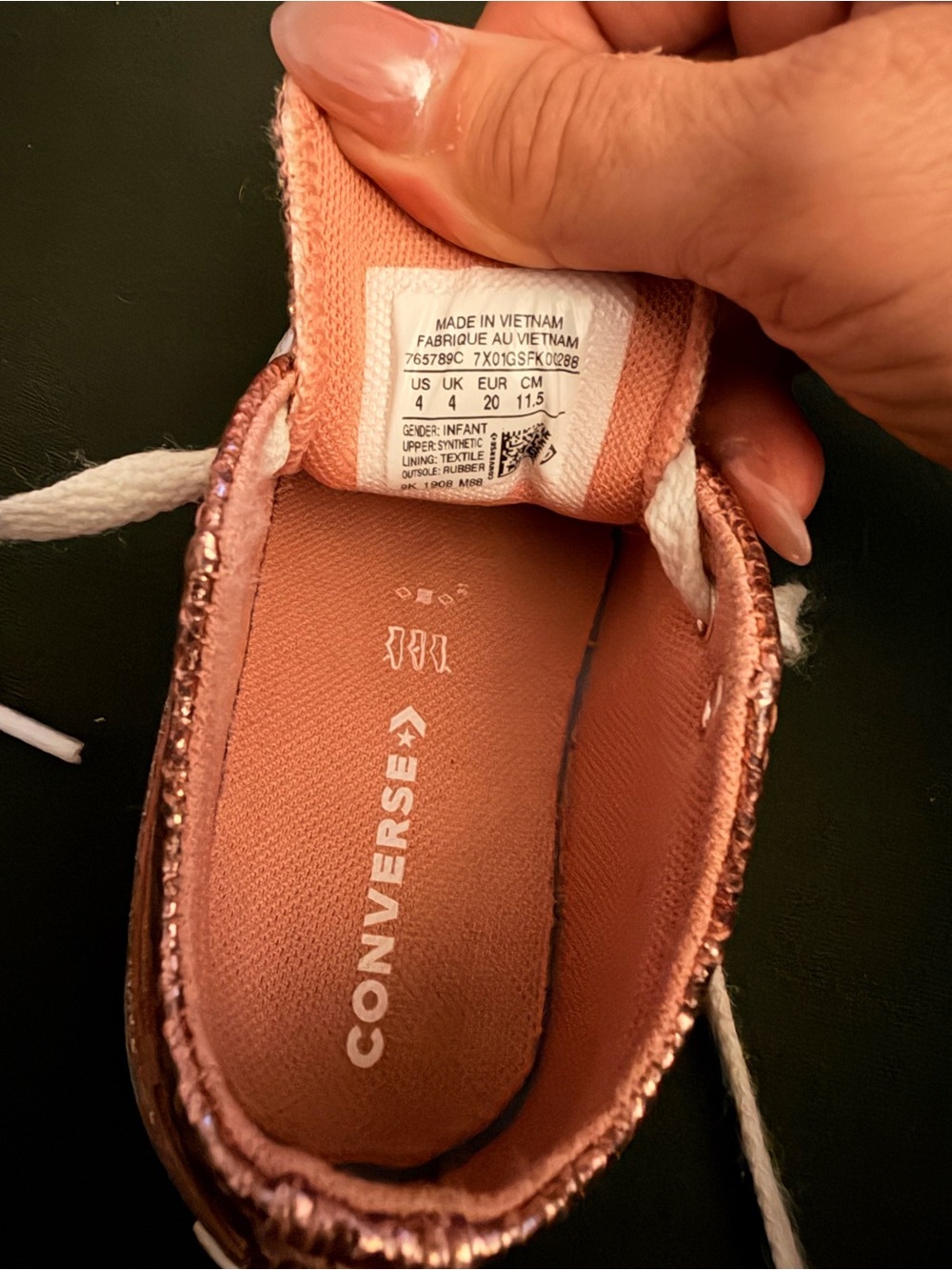 Converse Baby/Toddler Pink Glitter Sneakers